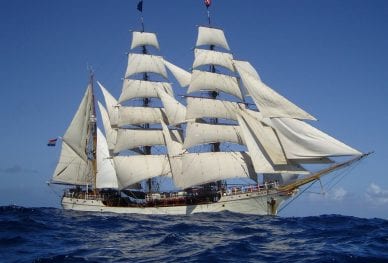 Pacific Voyage_Tall ship at sea