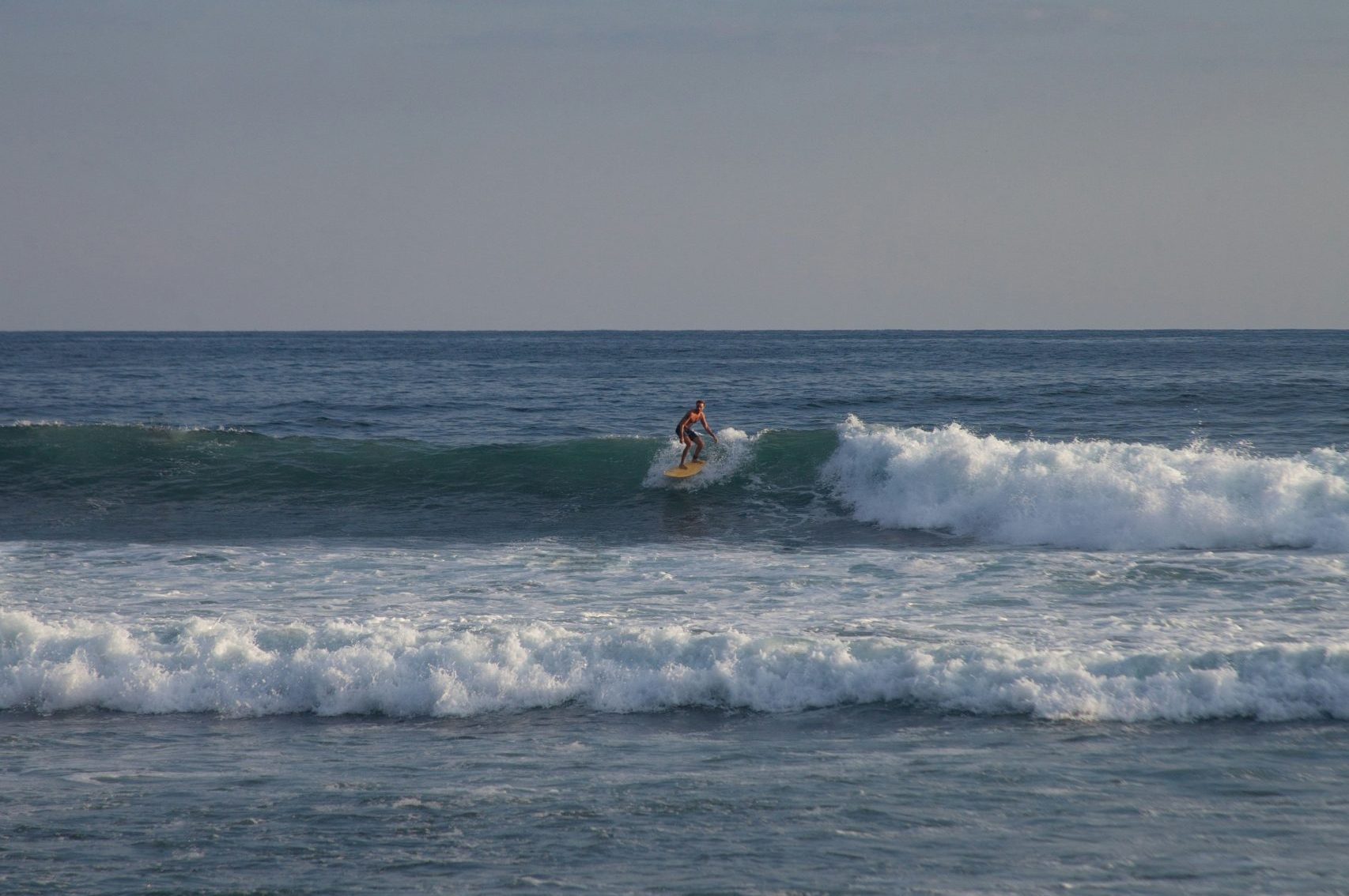 Someone catching a wave in el salvador